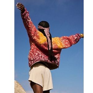 Free people - printed fleece jacket